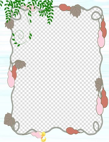 Paper frame , Gourd child border element transparent background PNG clipart