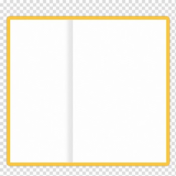 Paper frame Yellow Pattern, Cartoon books transparent background PNG clipart