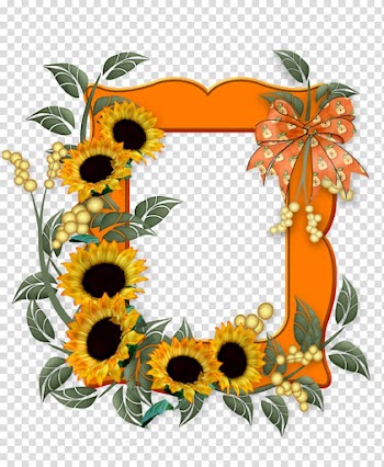 Paper Frames Flower , yellow frame transparent background PNG clipart