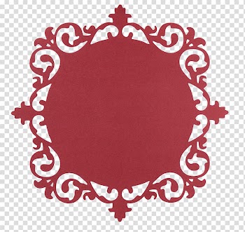 Paper Frames Ornament Die cutting, maroon frame transparent background PNG clipart
