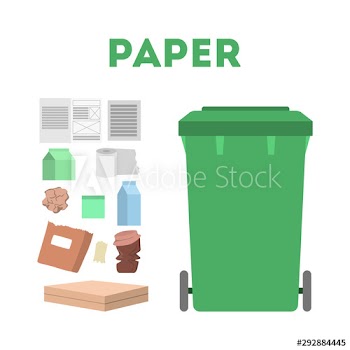 Paper garbage set