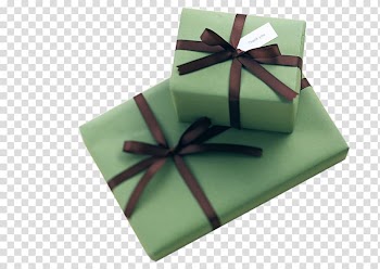 Paper Gift Box Packaging and labeling Ribbon, Green jewelry box transparent background PNG clipart