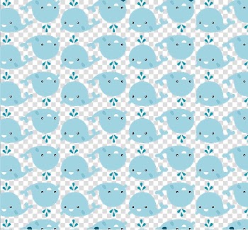 Paper Gift wrapping Pattern, Whale blue background transparent background PNG clipart