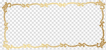 Paper Gold frame, Beautiful golden frame transparent background PNG clipart