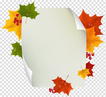 Paper , gold leafs transparent background PNG clipart