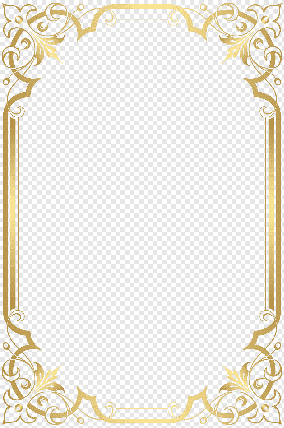 Paper graphic film, Border Frame, illustration of gold frame, rectangle, border Frame, material png