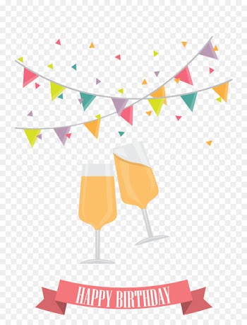 Paper Greeting card Birthday - Wineglass 