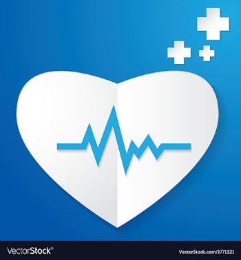  					Paper Heart and Pulse vector image														