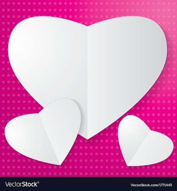  					Paper Heart vector image														