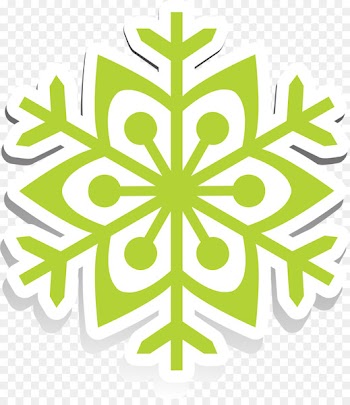 Paper Hole punch Craft Rubber stamp Snowflake - Simple green flowers 
