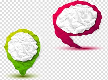 Paper Label , Crumpled paper colorful bubbles dialog transparent background PNG clipart