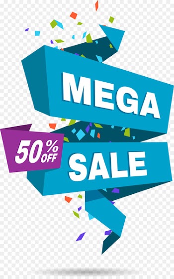 Paper Label Sales Promotion - Blue half tag 