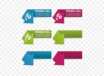 Paper Label Sales - Vector colored arrows 