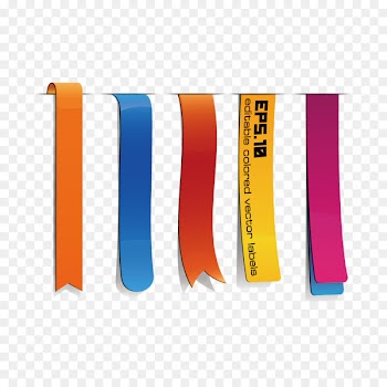 Paper Label Sticker Color - Creative ribbons ppt 