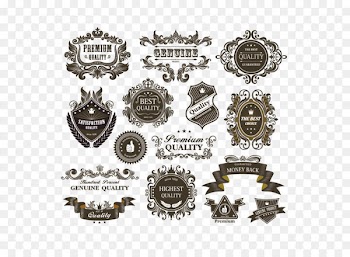 Paper Label Vintage clothing Retro style - European pattern border 
