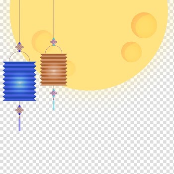 Paper lanterns , Mid-Autumn Festival Lantern Chinese New Year New Year's Day, Mid Autumn Festival material transparent background PNG clipart