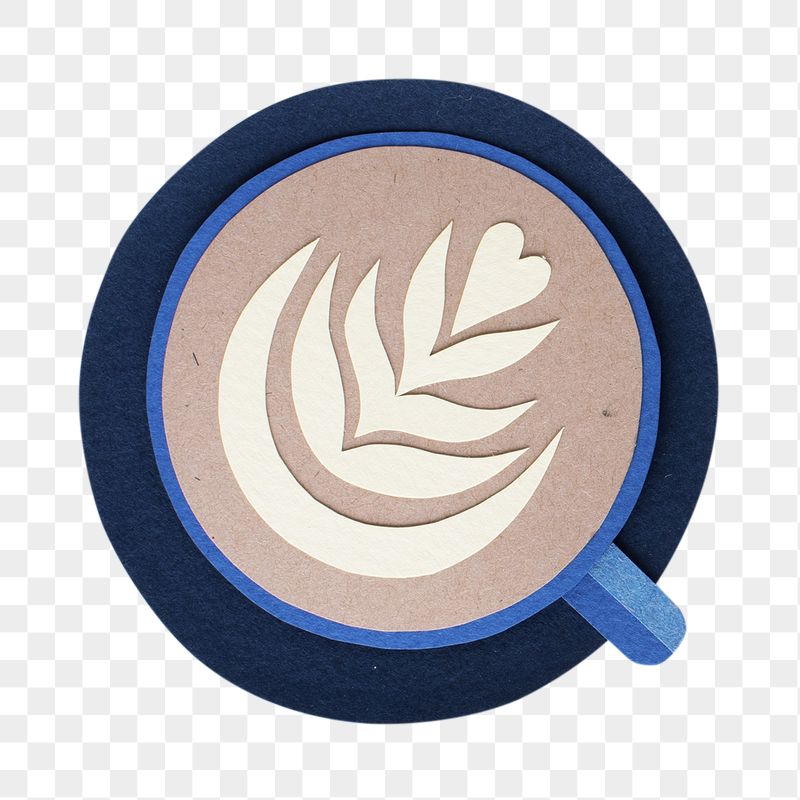Paper latte art png sticker, | Free PNG - rawpixel