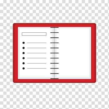 Paper Line Angle Point Red, notebook transparent background PNG clipart