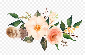Paper Love Printing Canvas print - Pink flowers  leaves 