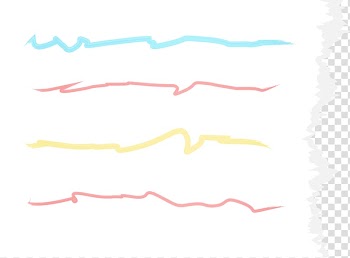 Paper Marker pen, Color mark pen line notes transparent background PNG clipart
