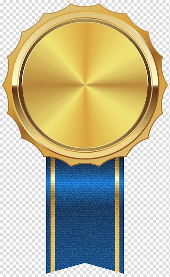 Paper Medal Blue ribbon , medal transparent background PNG clipart