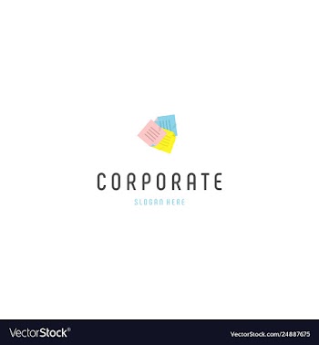 Paper memo diary creative business logo design vector image