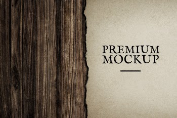 Paper mockup design background Free Psd