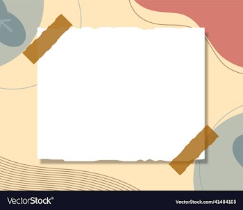 paper note isolated on a minimalist boho style bac