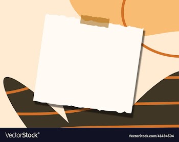paper note on a hand drawn abstract shapes