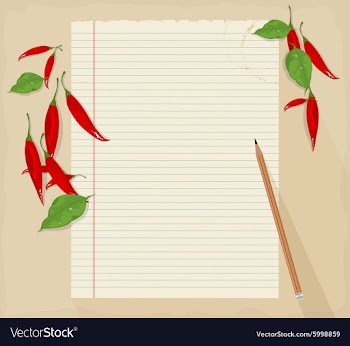 Paper notes scene vector image