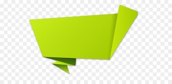 Paper Origami - Green origami ribbon 
