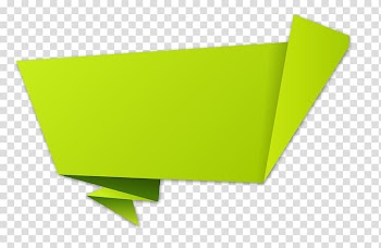 Paper Origami, Green origami ribbon, green abstract art transparent background PNG clipart