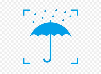 Paper Packaging and labeling cardboard Information Symbol - Blue afraid of rain sign 