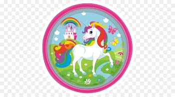 Paper Party favor Unicorn Plate - unicorn birthday 