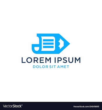 Paper pen logo icon download vector image