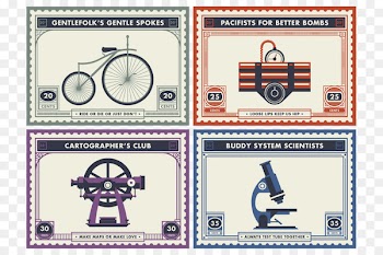 Paper Penny Black Postage stamp design - Vintage Stamps 