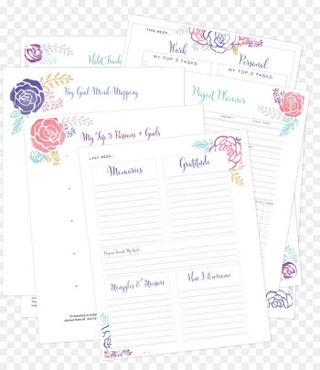 Paper Personal organizer Planning Goal - desk calendar template 