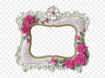 Paper Picture Frame Rose Flower - Red Cute Png Frame