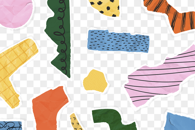 Paper pieces png Memphis pattern | Free PNG - rawpixel