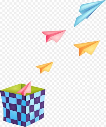 Paper plane Airplane - Color paper airplane 
