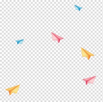 Paper plane Airplane, Colorful paper airplane decoration transparent background PNG clipart
