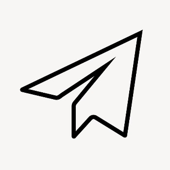 Paper plane direct message line | Free Icons - rawpixel