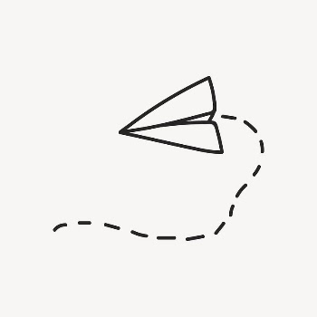 Paper plane doodle clipart, cute | Free Photo - rawpixel