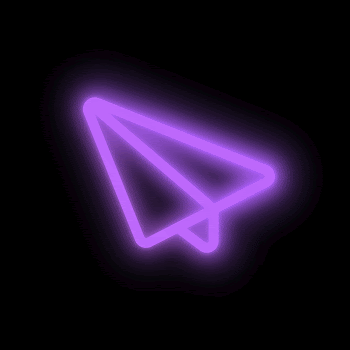 Paper plane icon, neon purple | Free Photo - rawpixel