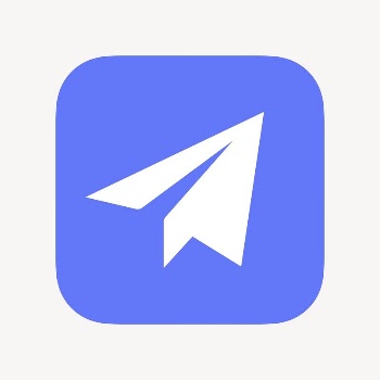Paper plane messenger icon, flat | Free Icons - rawpixel