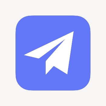 Paper plane messenger icon, flat | Free Icons - rawpixel