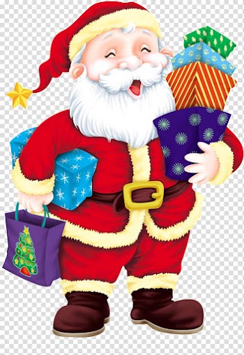 Paper Plastic bag Christmas ornament Gift, Santa Claus transparent background PNG clipart