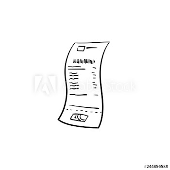 Paper receipt hand drawn outline doodle icon