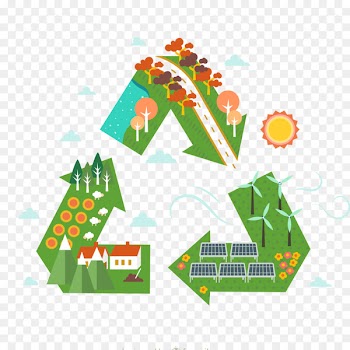 Paper recycling Recycling symbol cardboard - Creative loop flag 