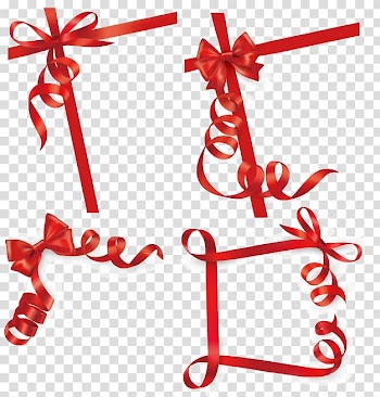 Paper Red ribbon Christmas, Red ribbon transparent background PNG clipart